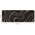 thumbnail image 7 of Black Gold Wave Marble Pattern Kitchen Rug Mat,Kitchen Runner Rugs Non Skid Washable,Decorative Kitchen Floor Mats for Kitchen,Sink,Laundry,17"x47.2", 7 of 7