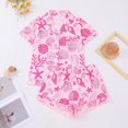 thumbnail image 2 of FASHOFT Cute Silk Pajamas for Women Set Satin Fruit Print 2 Piece Button Up Short Sleeve Pj Soft Lounge Valentines Sleepwear Pink XXL, 2 of 7