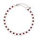 thumbnail image 1 of Tobilleras de Cristal de Bohemio Plateadas Plateadas Coloridas para Mujer de 26,5 Cm rojo jinwen Tobillera de cristal plateado plata, 1 of 8