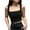 Black1, variant on JGGSPWM Women's Going Out Cropped Knit Ribbed Square Neck Cami Tops Black L