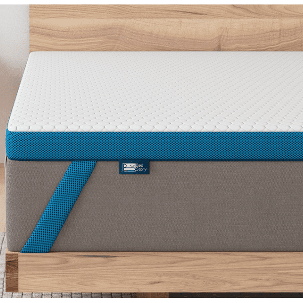 4 Inch King Size Mattress Topper Memory Foam, Extra Firm Back Pain Relief Enhanced Cooling Pad