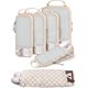 thumbnail image 1 of Juego de 6 cubos de compresión para viajes, bolsas ligeras organizadoras de equipaje, bolsas duraderas para ahorrar espacio, artículos esenciales de viaje, 1 of 7