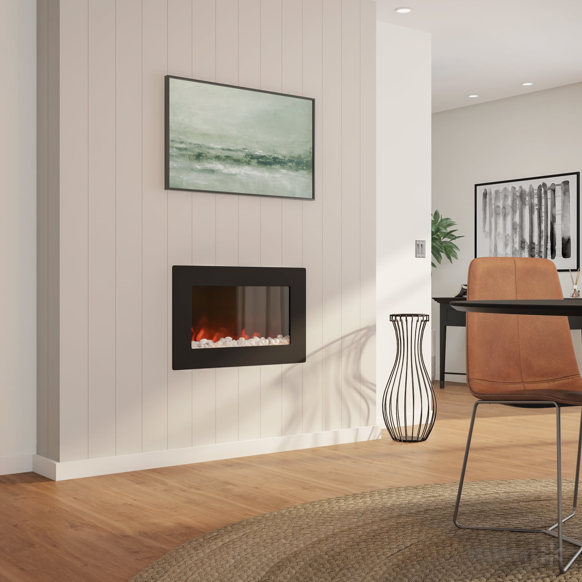 Cambridge Callisto 30 Wall-Mount Electronic Fireplace with Flat-Panel and  Realistic Logs - Walmart.com