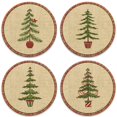thumbnail image 1 of Coasterstone Natural Christmas - Juego De 4 Posavasos (Tamaño Único, Con Respaldo De Corcho), 1 of 1