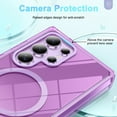 thumbnail image 3 of ELEHOLD Case for Samsung Galaxy S25 Ultra, Magnetic Front Cover Phone Case Full-Body Protection Clear Case,Darkpurple, 3 of 7