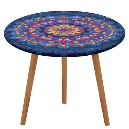 

Bohemian Mandala (67) Pattern Round Tablecloth Waterproof Elastic Table Clothes for Dining Table Cute Desk Decor Protector Cover