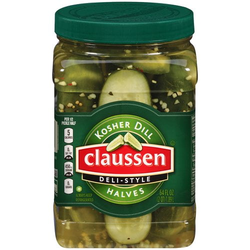 Claussen Pickles Deli Style Kosher Dill Halves, 64 fl oz by Oscar Mayer