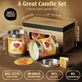 thumbnail image 2 of Scented Candles Gift Set- Apple & Cinnamon, 2 x 8 oz Aromatherapy Candle Soy Wax Tin Candles with Lid, Each 40 Hours Long Lasting Burning Time, 2 of 7