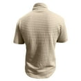 thumbnail image 6 of Polo Shirts for Men with Pocket Button Solid Color Collar Shirts Loose Fit Summer Casual Casual Golf Tops,Khaki,S, 6 of 6