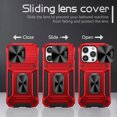 thumbnail image 6 of TECH CIRCLE Case for iPhone 14 Pro Back Cover with Magnetic Kickstand + Metal Ring Holder + Camera Cover, Shockproof Hybrid PC+TPU Covers [360° Rotating Bracket] [Corner Protection] - Red, 6 of 8