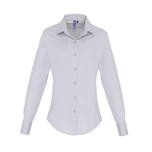 Premier Womens Poplin Stretch Long-Sleeved Shirt