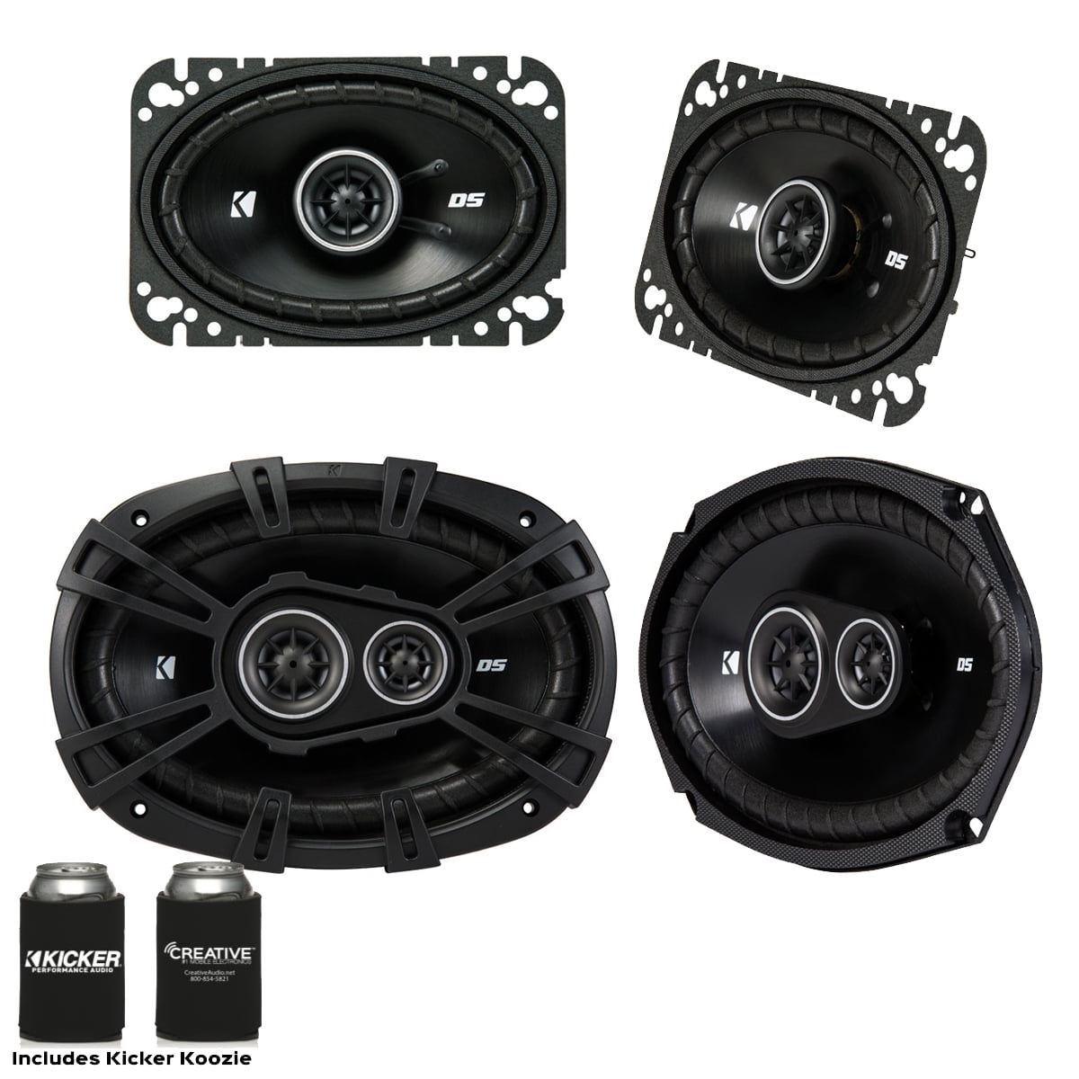 Kicker DSC6930 6x9 Inch 160x230mm 3 Way Speakers 4 Ohm bundle