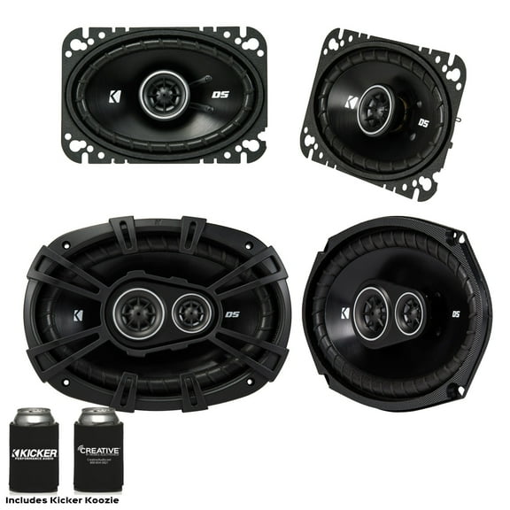 KICKER for Late 90s Early 2000s GM Coupes & Sedans. A Pair of 43DSC4604 4x6 Speakers & a Pair of 43DSC69304 6x9 s
