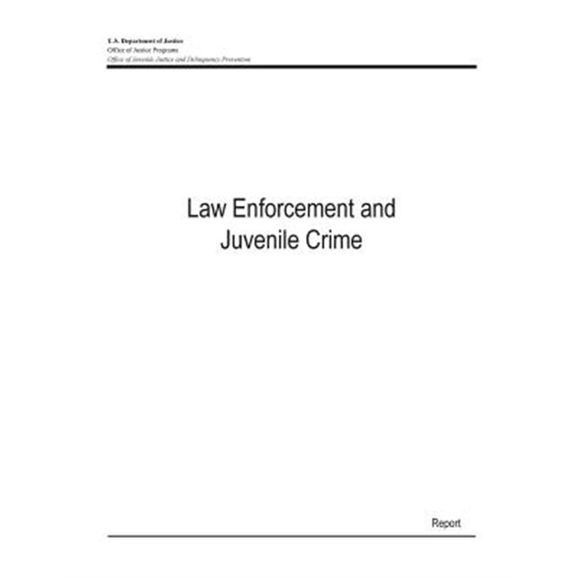 Law Enforcement and Juvenile Crime (Paperback)
