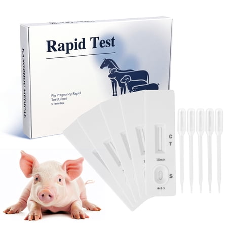 Pig Pregnancy Test Strips for Early Detection in Sows 5-Pack Accurate & Easy-to-Use Urine Test Kit Farm Veterinary Supplies with Fast 10 Min Results Pig Pregnancy Test Strips for Early Detection in Sows 5-Pack Accurate & Easy-to-Use Urine Test Kit Farm Veterinary Supplies with Fast 10 Min Results