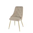 thumbnail image 4 of Topline Home Furnishings Velvet Side Chair with Gold Legs, 4 of 6