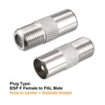 thumbnail image 2 of Unique Bargains 20 Pcs Silver BSP F Female to PAL Male Jack RF Coaxial Adapter Connector, 2 of 6