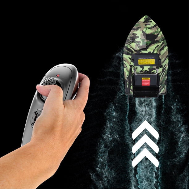 Barco De Cebo De Pesca RC, Control Remoto De 500m, Motor Dual ABS, Luz Nocturna, Control De Crucero Con Batería De 12000mAh Para Pesca
