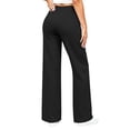 thumbnail image 5 of Ovbmpzd Yoga Pants for Women Ladies Petite Straight-Leg Black Leggings Casual Long Mid Waist Leggings,M, 5 of 6