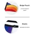 thumbnail image 6 of TANBOM Men's Double Thong Sexy Underwear Creative Design Fashionable Comfort Polyamide Fabric Rainbow Yellow M, 6 of 6