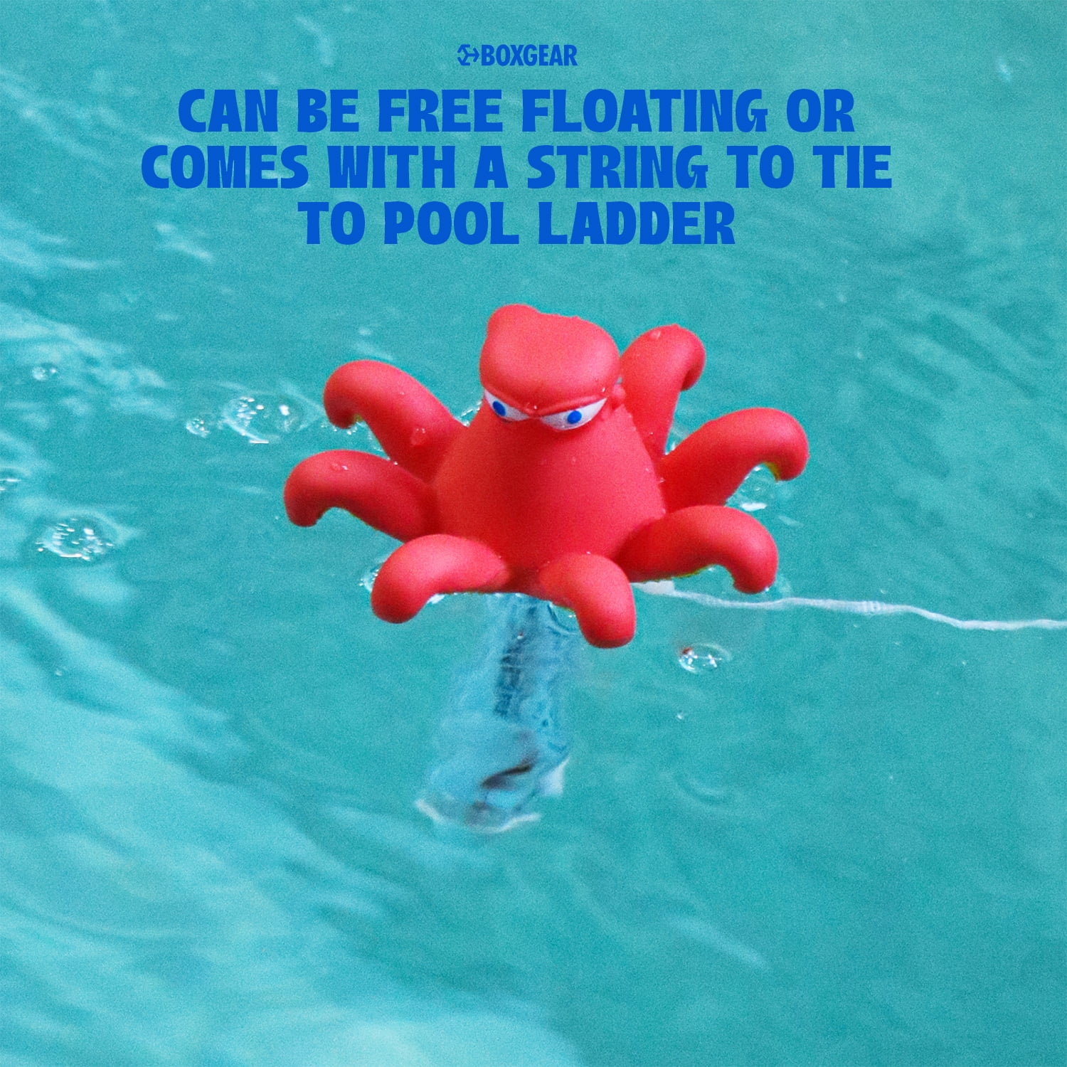 Boxgear Octopus Floating Pool Thermometer - Aquarium Thermometer Water Temperature from -10 to 50°C - Shatter Proof Floater with Tether Outdoor & Indoor Swimming Pools, Ponds