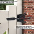 thumbnail image 4 of Pestillo automático negro para puerta de jardín, pestillo automático para puerta de jardín, cerradura para puerta de jardín con 6 tornillos para valla de granja Willow--, 4 of 5
