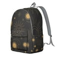 thumbnail image 2 of Gothic Celestial Sun and Moon Backpack, Waterproof School Bag with Starry Night and Witchy Aesthetic, 2 of 5