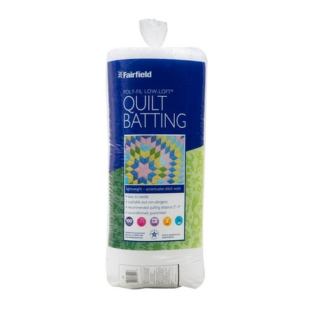 Low-Loft Bonded 90 108-Inch Polyester Batting, Queen, A quilt batting perfect for hand or machine quilting because it's easy to needle By