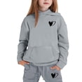 thumbnail image 3 of Ruyang Boys Girls Heart Graphic Tracksuit School Athletic Sweatsuits 2 Piece Outfits Pullover Hoodies Joggers Pants Set, 3 of 5