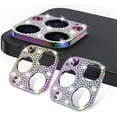 thumbnail image 1 of [2 Pack] Bling Camera Lens Protector Compatible with iPhone 13 Pro Max 6.7inch & 13 Pro 6.1inch Glitter Diamond Crystal Metal Lens Protective Decorat, 1 of 4