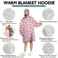thumbnail image 5 of Wearable Oversized Blanket,Pink Unicorn Rainbow Pattern Wearable Blanket Hoodie for Adults,Cozy Hooded Blankets with Super Pockets,Super Warm Fuzzy Pullover for Women & Men, 5 of 6