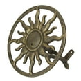 thumbnail image 3 of Zeckos Bronze Cast Iron Sun Wall Mount Garden Hose Hanger, 3 of 9