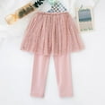 thumbnail image 6 of XBASW 2-7 Years Girls Lace Leggings with Tutu Skirts for Toddler Kids Girls Casual Trousers Spring Fall Cotton Pantskirt for Girls, 6 of 10