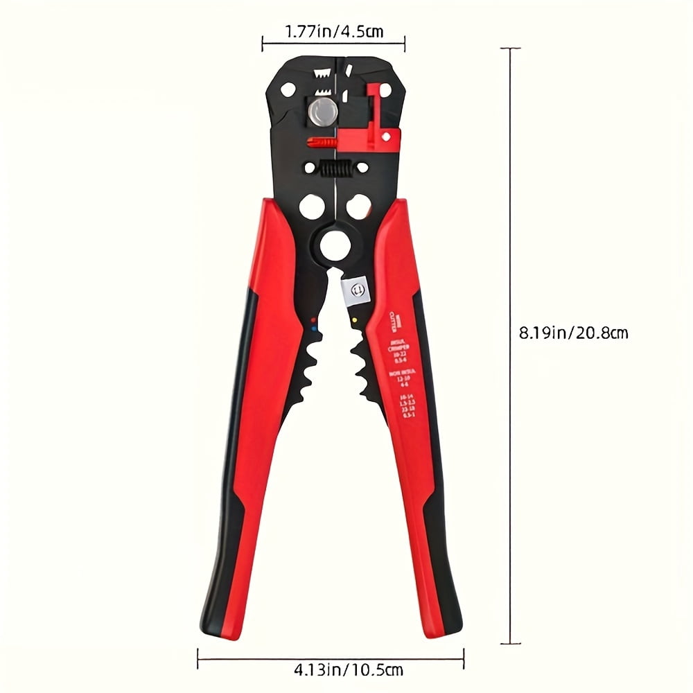 BAOLE Heavy-duty automatic wire stripper - Electrical grade fast wire stripping tool Anti-slip and rust-proof 0.2-6mm² fully compatible