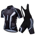 thumbnail image 1 of Zipper Cycling Jersey Set Moisture Wicking Short Sleeves Riding Clothes, 1 of 2