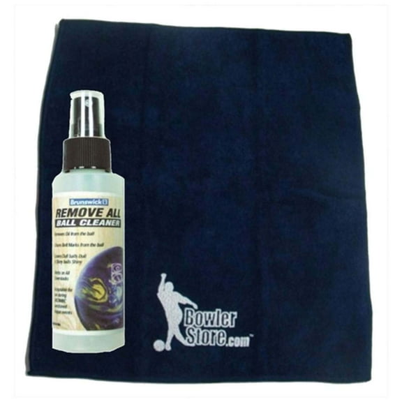 Bowlerstore Remove All Bowling Ball Cleaner and Micro Fiber Towel Package