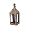 thumbnail image 3 of Steadline Hollow Cutout Metal Candle Lantern,Vintage Moroccan Style Wind Light With Hanging Loop,Pattern Casting Decor For Patio Wedding Boho Living Space Mantel And Ambient Scene Arrangement, 3 of 7