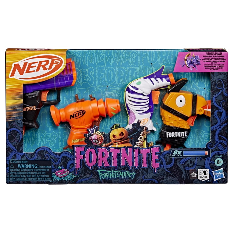 NERF Fortnite Screamin' P-K Motorized Foam Dart Blaster with 4