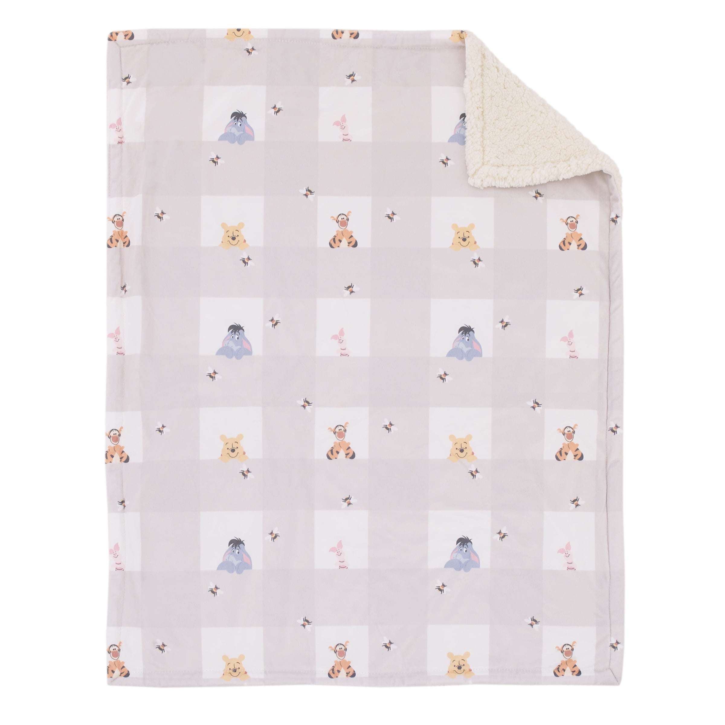 Disney Winnie the Pooh Hugs and Honeycombs Sherpa Baby Blanket