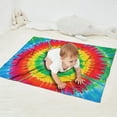 thumbnail image 2 of Rainbow Tie Dye Spiral Blanket,Comfortable Soft Flannel Throw Blanket,All Season,Warm Lightweight Blankets for Sofa Bed Couch Living Room Chair,30"x40", 2 of 4
