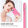 thumbnail image 4 of XUCP-for iPhone 13 Case Liquid Silicone Soft Slim Cover with Microfiber Cloth Lining Cushion Shockproof Full Body Protective Cell Phone Cases for iPhone 13 6.1" 2021,Rose Pink, 4 of 4
