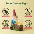 thumbnail image 6 of MEHOOM Solar Crack Lamp Gnome Statues, Resin Gnome Statues Holding Solar LED lights, Outdoor Statue Decoration and Lawn Ornament - Funny Garden Gnomes for Outdoor Courtyards, Porches or Home Decor, 6 of 8
