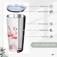 thumbnail image 3 of Pink Flamingos 20 oz Tumbler with Lids and Straws Stainless Steel Vacuum Coffee Mug for Car Home Office Outdoor Travel, 3 of 7