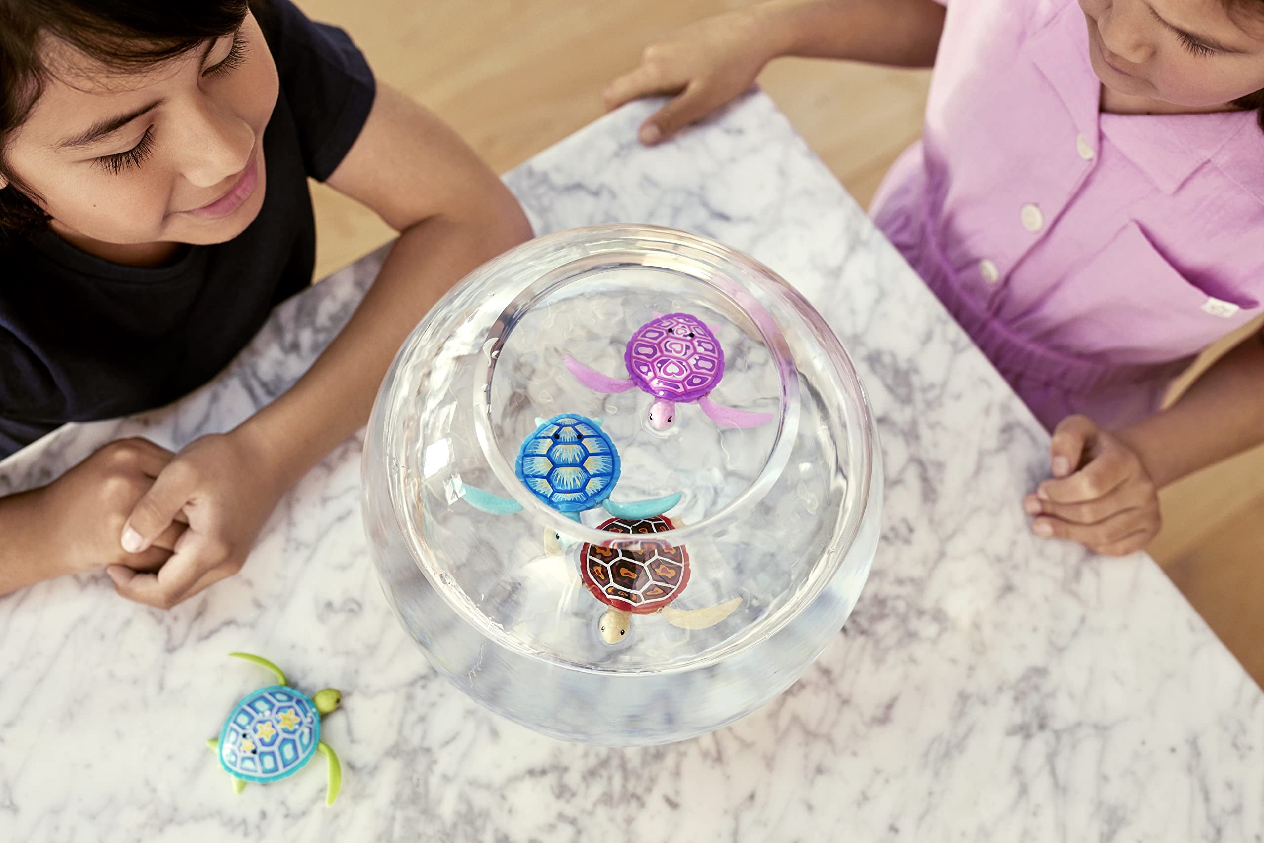 ROBO ALIVE Robo Turtle Robotic Swimming Turtle (Green + Pink) by ZURU Water Activated, Comes with Batteries, Exclusive (2 Pack) Green + Pink