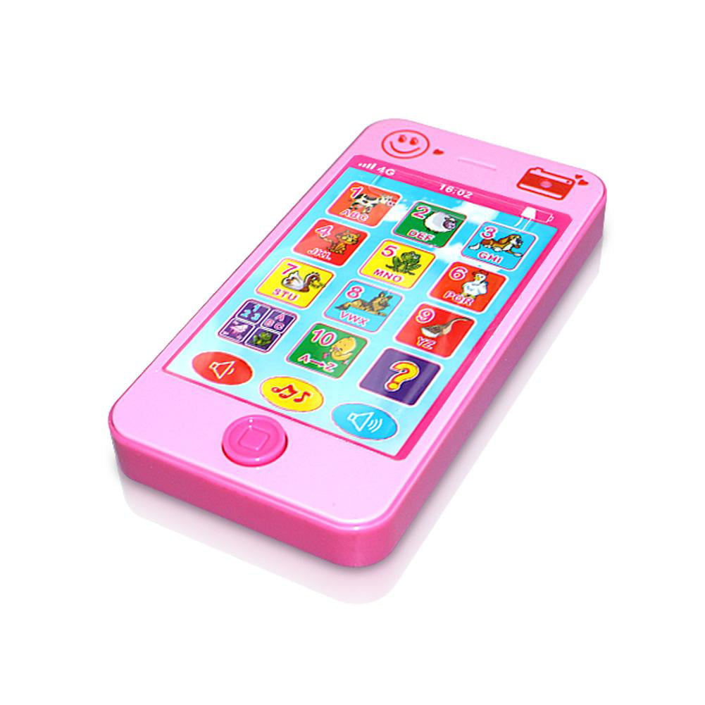 Simulation Mobile English Language Baby Kids Toy Phone Educational Toy Pink 