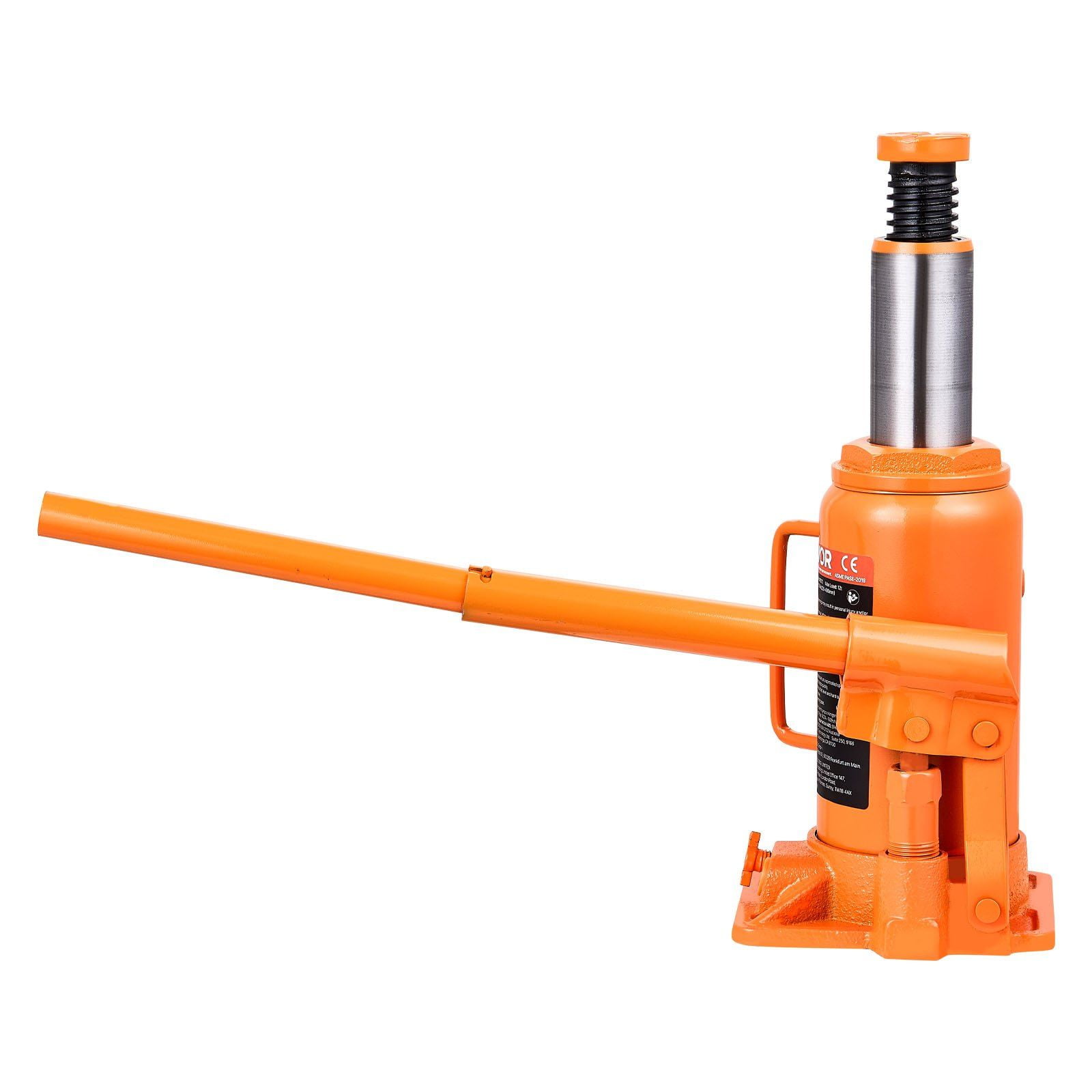 12 Ton (26,455.5 lbs) Hydraulic Bottle Jack, Heavy Duty Welded Steel – 8.1-15.7 Inch Lift Range for Cars, SUVs, Pickups, Auto Repair, House Lifting & Farm Equipment, Orange