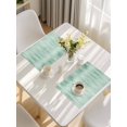 thumbnail image 5 of Green Placemats Set of 8, Modern Abstract Art Ombre Striped Placemats for Dining Table, Place Mats for Kitchen Tabletop, Waterproof Wipeable Dining Table Mats Set, 5 of 9