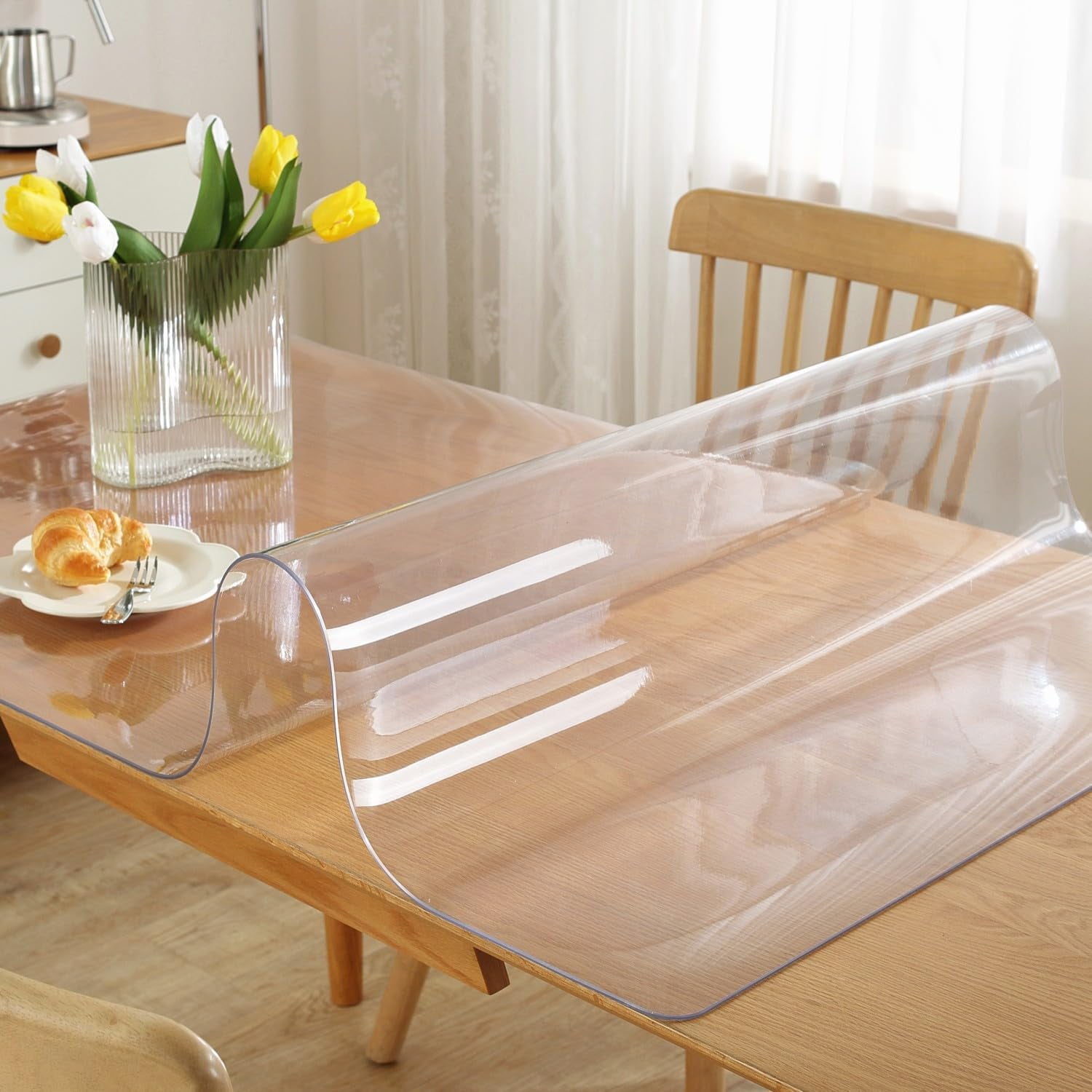 ORUYROP Custom 48'' x 36'' Clear Table Cover Protector,