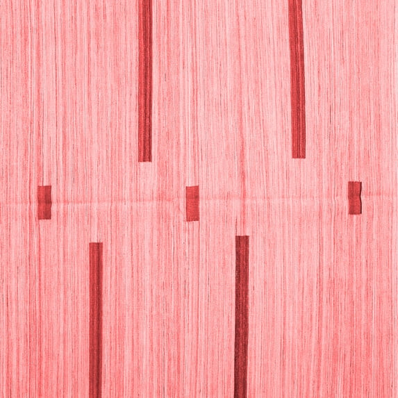 Ahgly Company Indoor Square Abstract Red Contemporary Area Rugs, 6' Square