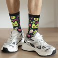 thumbnail image 6 of Daiia Avocado Love Print Crew Socks – Soft Breathable Long Socks for Men & Women, Moisture-Wicking & Comfortable Daily Wear Socks, One-Size Fits Most (US 5-11), 6 of 6